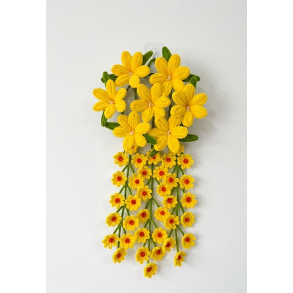 COD READY Bunga Gantung Kawat Bulu / Bunga Dinding Kawat Bulu /  Bunga Dinding hias / Bunga Gantung 