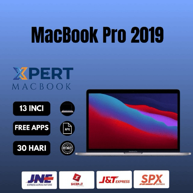 MACBOOK PRO RETINA 2019 13” TOUCBAR RAM 8GB/16GB SSD 256GB 500GB MULUS