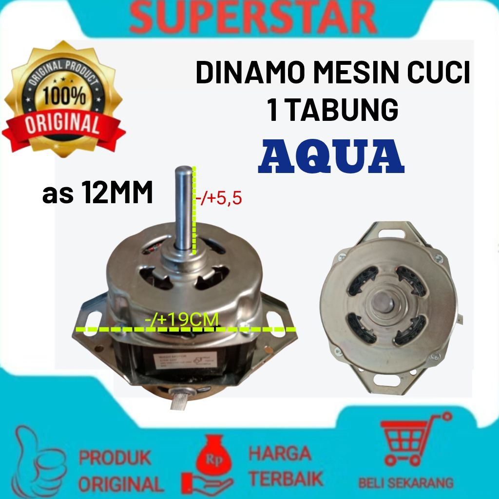 dinamo mesin cuci AQUA 1 tabung original