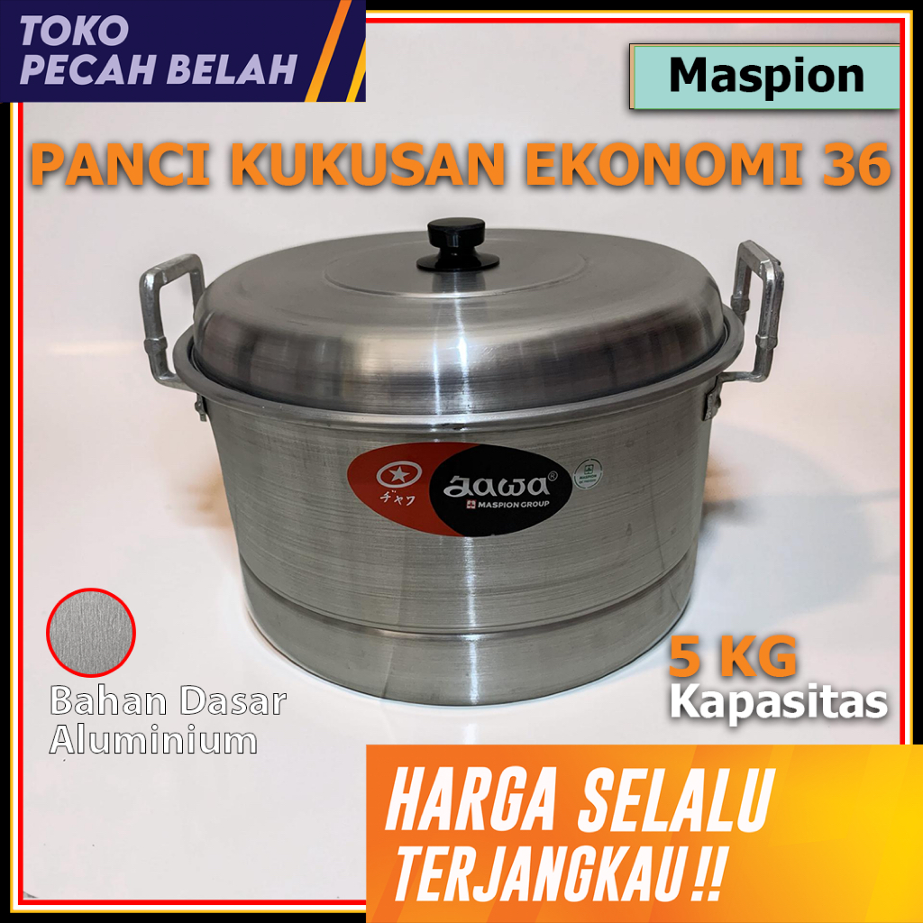 MASPION Panci Kukusan DANDANG EKONOMI Jawa 36 CM Aluminium