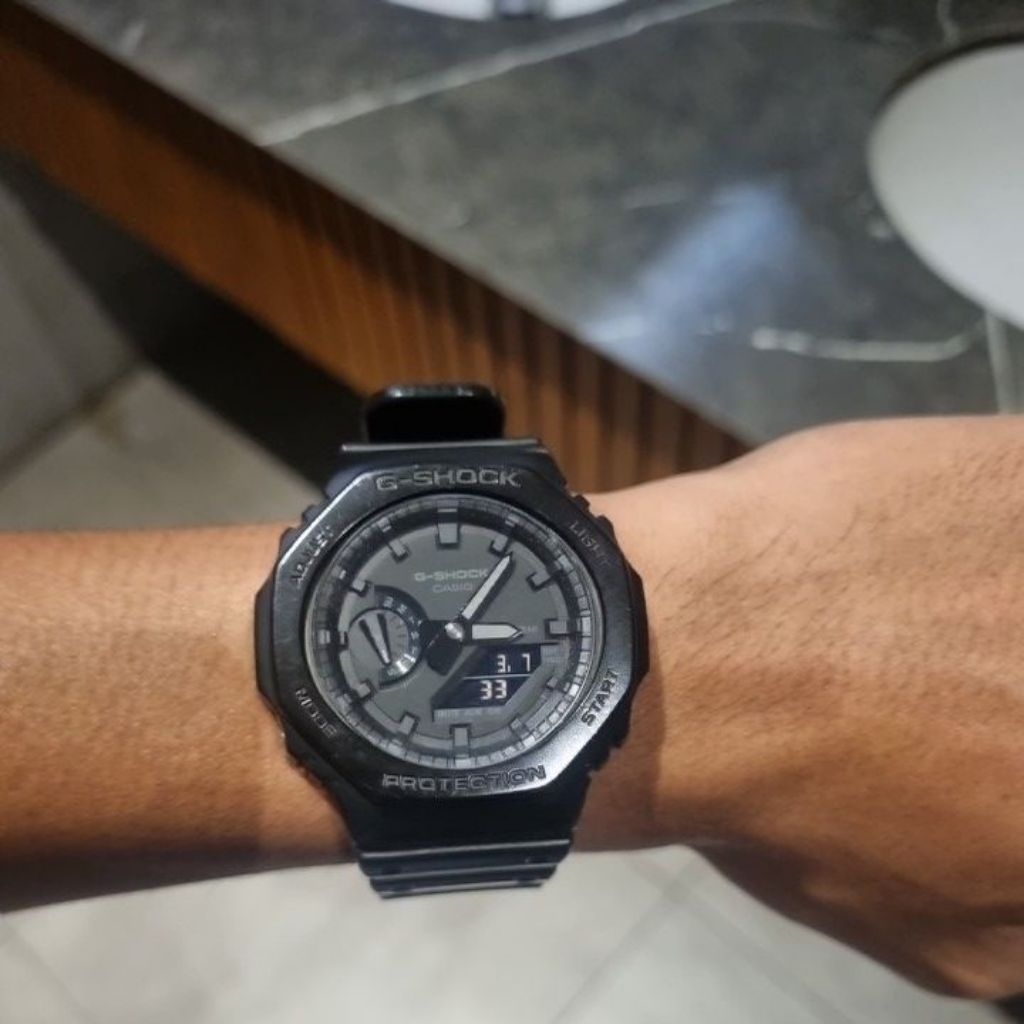 Gshock GA 2100 Full Black Fullset