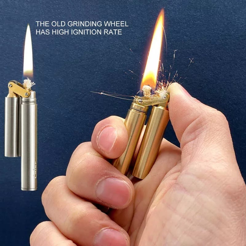 Korek Api Minyak Jadul Retro Slim Nunchaku Chief Lighter Api Biasa