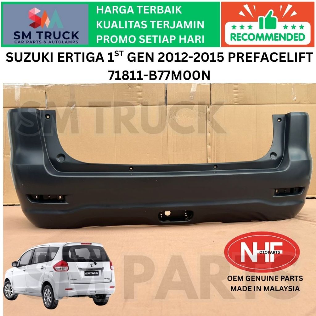 BUMPER BEMPER BELAKANG SUZUKI ERTIGA GEN 1 2013 2014 2015 IMPORT BARU