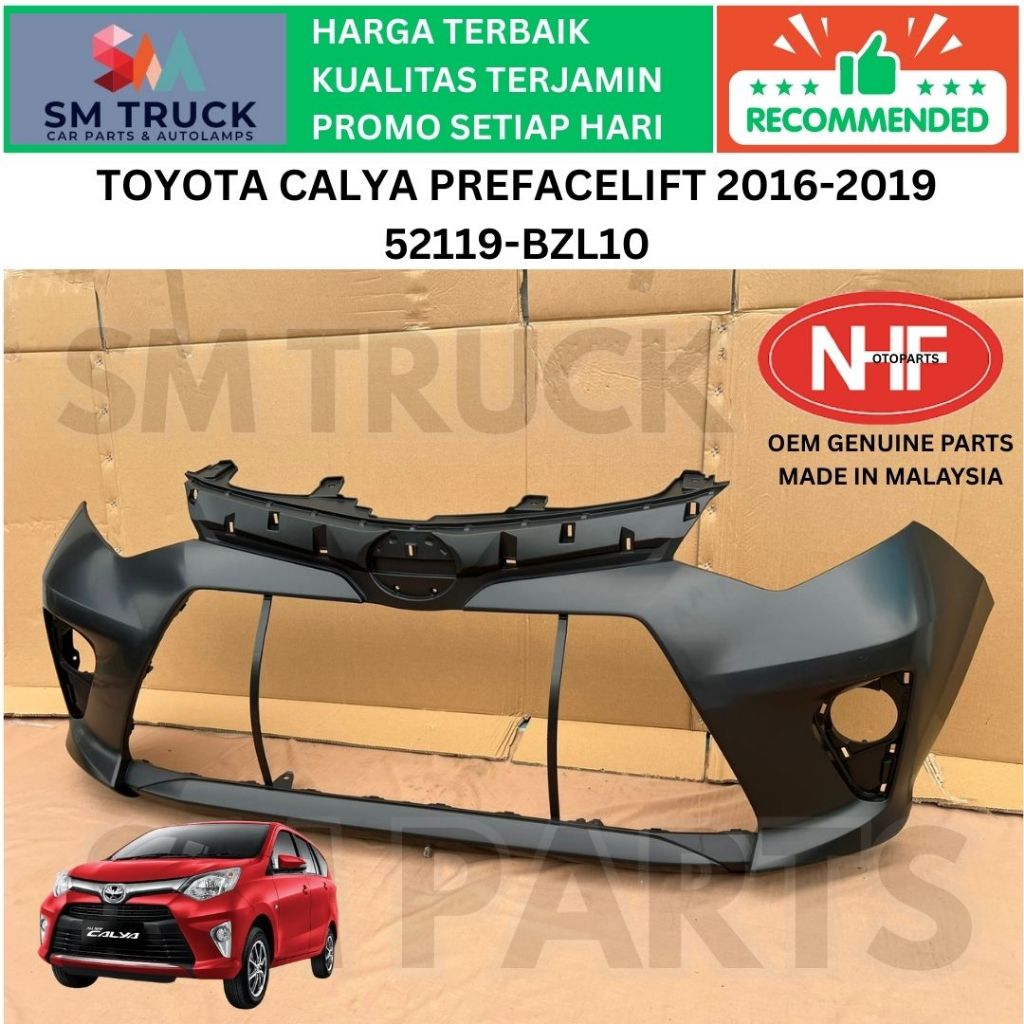(OEM MALAYSIA) BEMPER BUMPER DEPAN CALYA 2016 2017 2018 2019 IMPORT GARANSI BARU