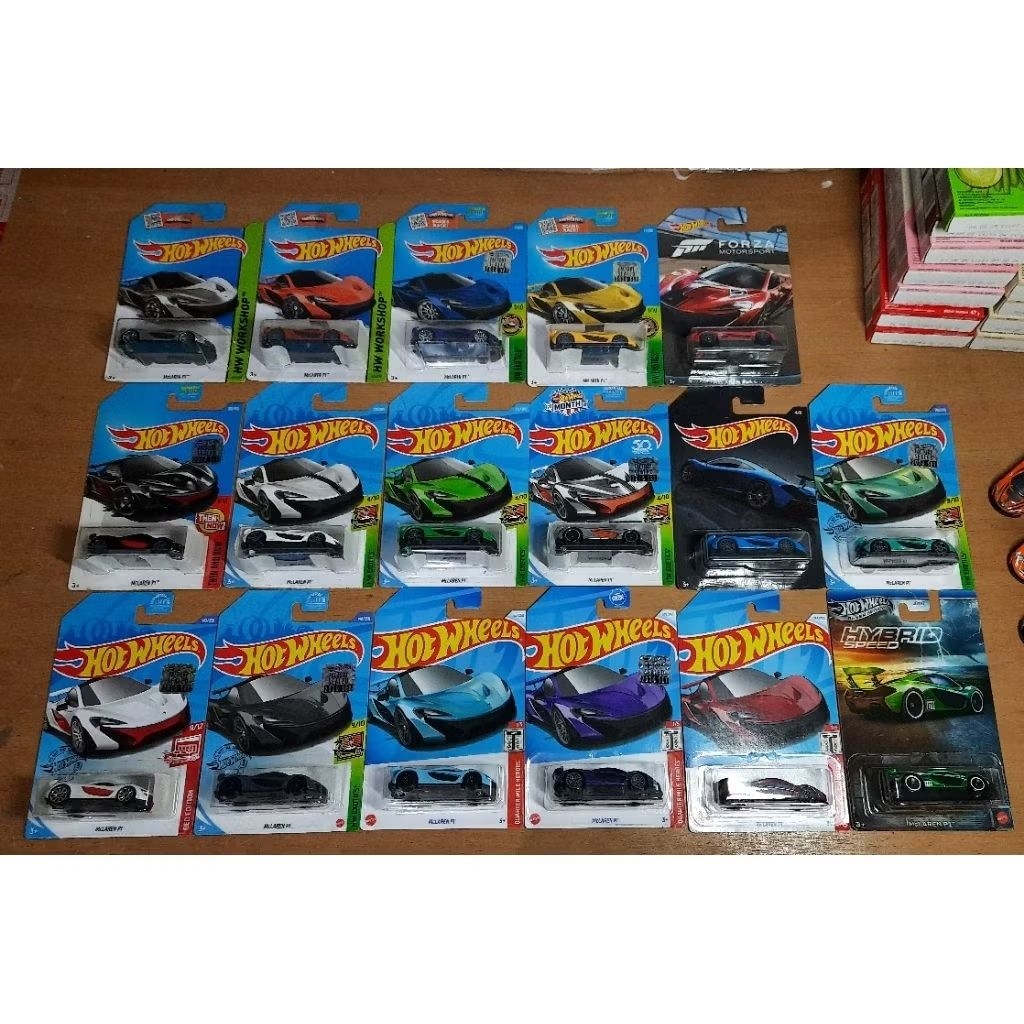 Hot Wheels Mclaren P1 Reguler Take All 17pcs Limited (Zamac, Red Edition, Exclusive Recolour, Factor