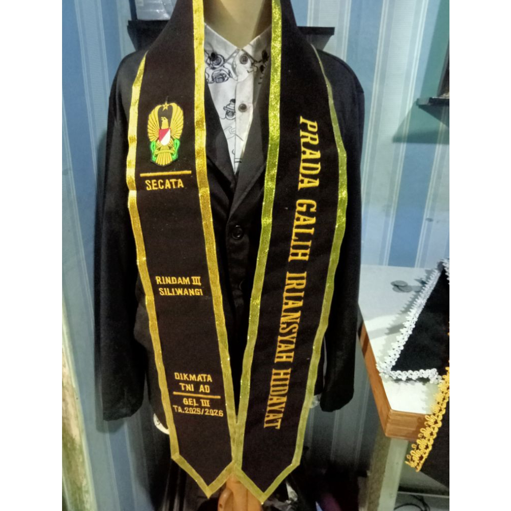 selempang wisuda pelantikan TNI AD