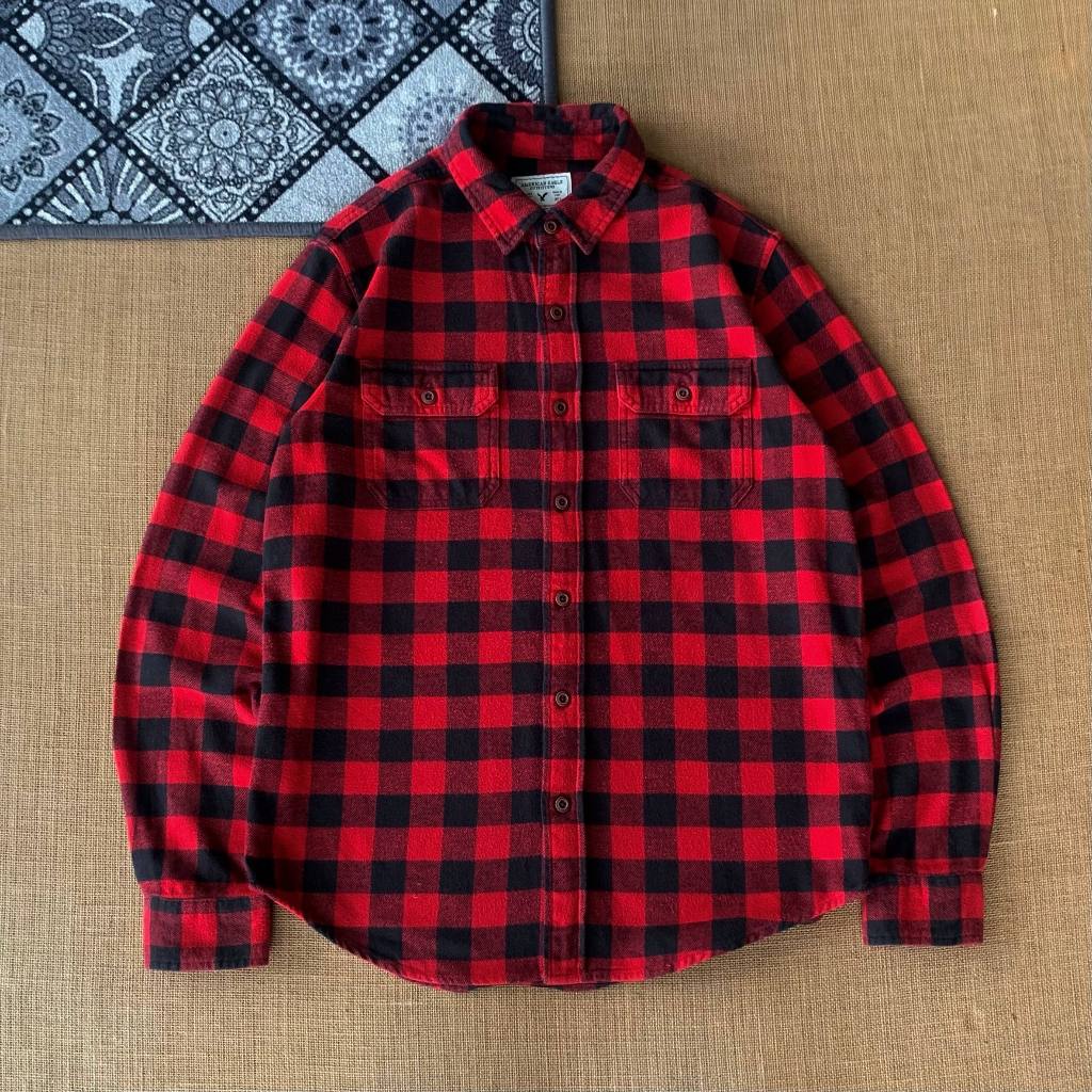 kemeja Flanel American Eagle Tebal size M 100% original 070326O