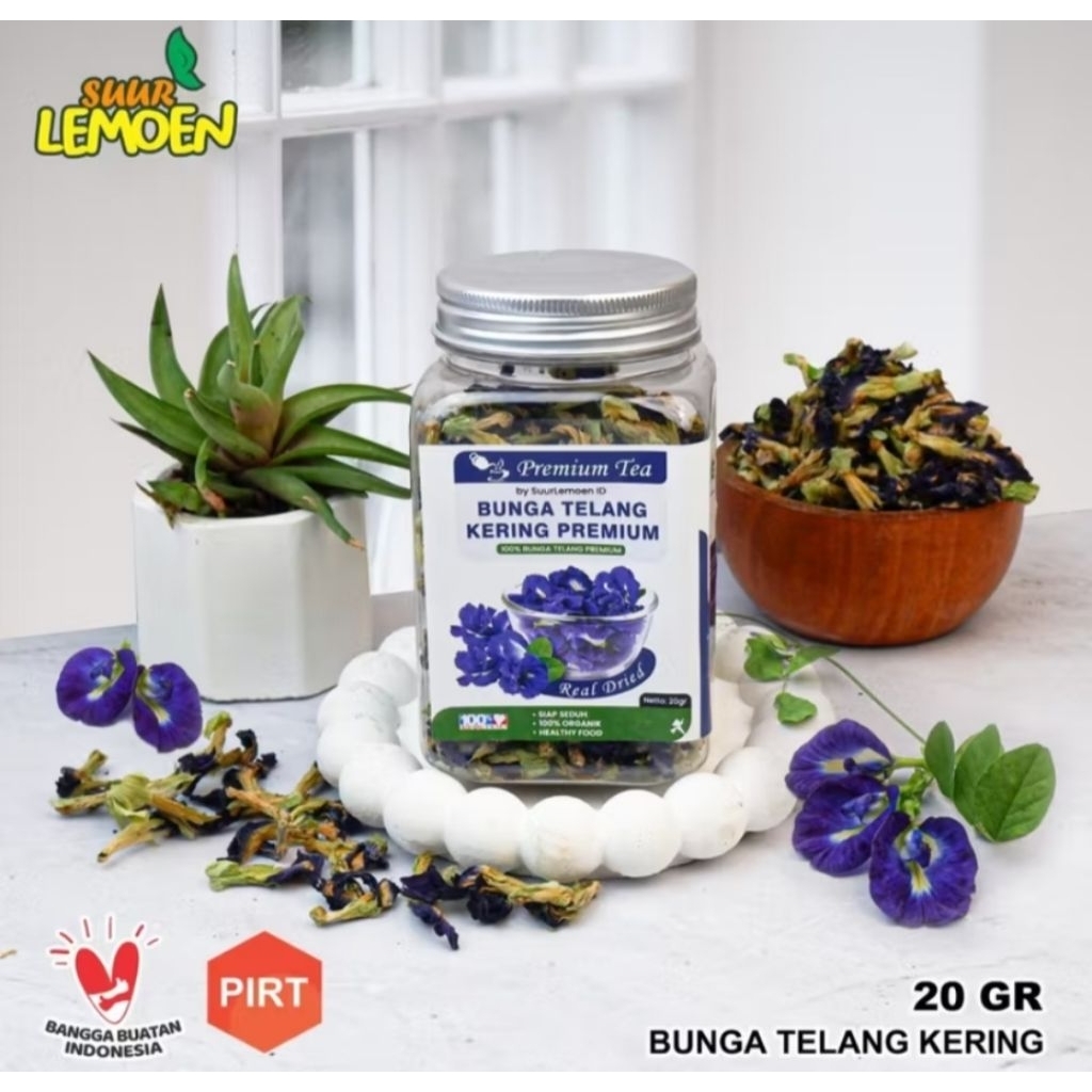 Suur Lemon Teh Bunga Telang Kering 20 & 50 Gr Premium