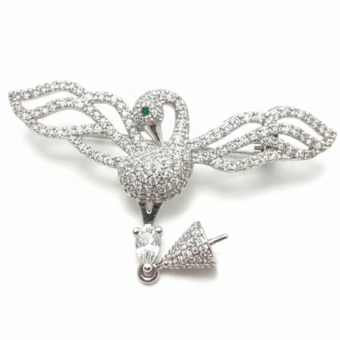 Kaitan Tembaga Lapis Emas 18K, Kaitan Kalung, Kaitan kalung Mutiara, Aksesoris Kalung Mutiara