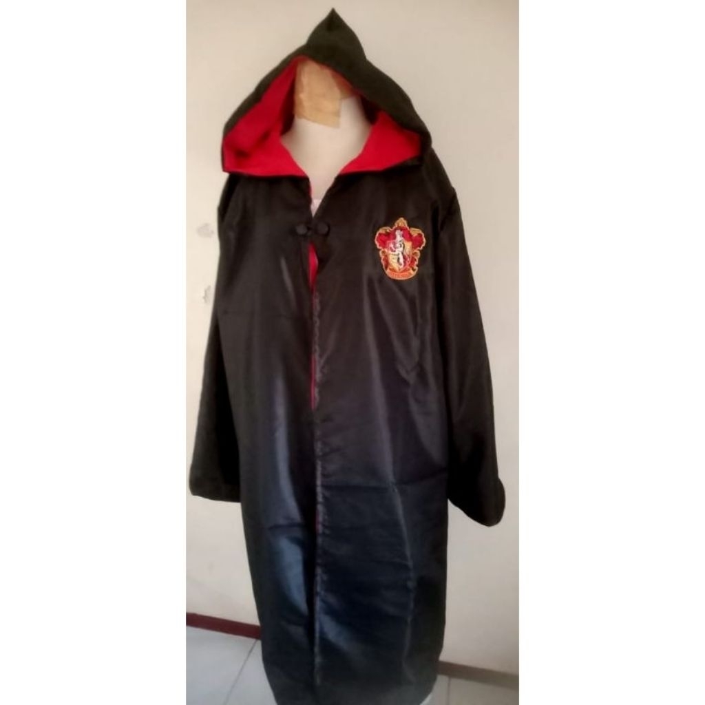 Satu set kostum Harry Potter Jubah plus dasi tongkat Kacamata paket yearbook jubah dasi tongkat kaca