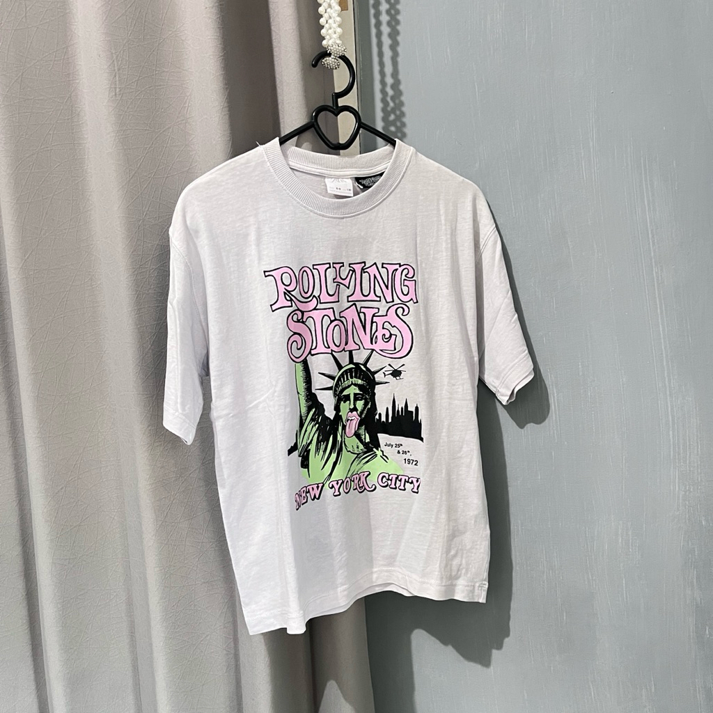 zara rolling stones t-shirt gray