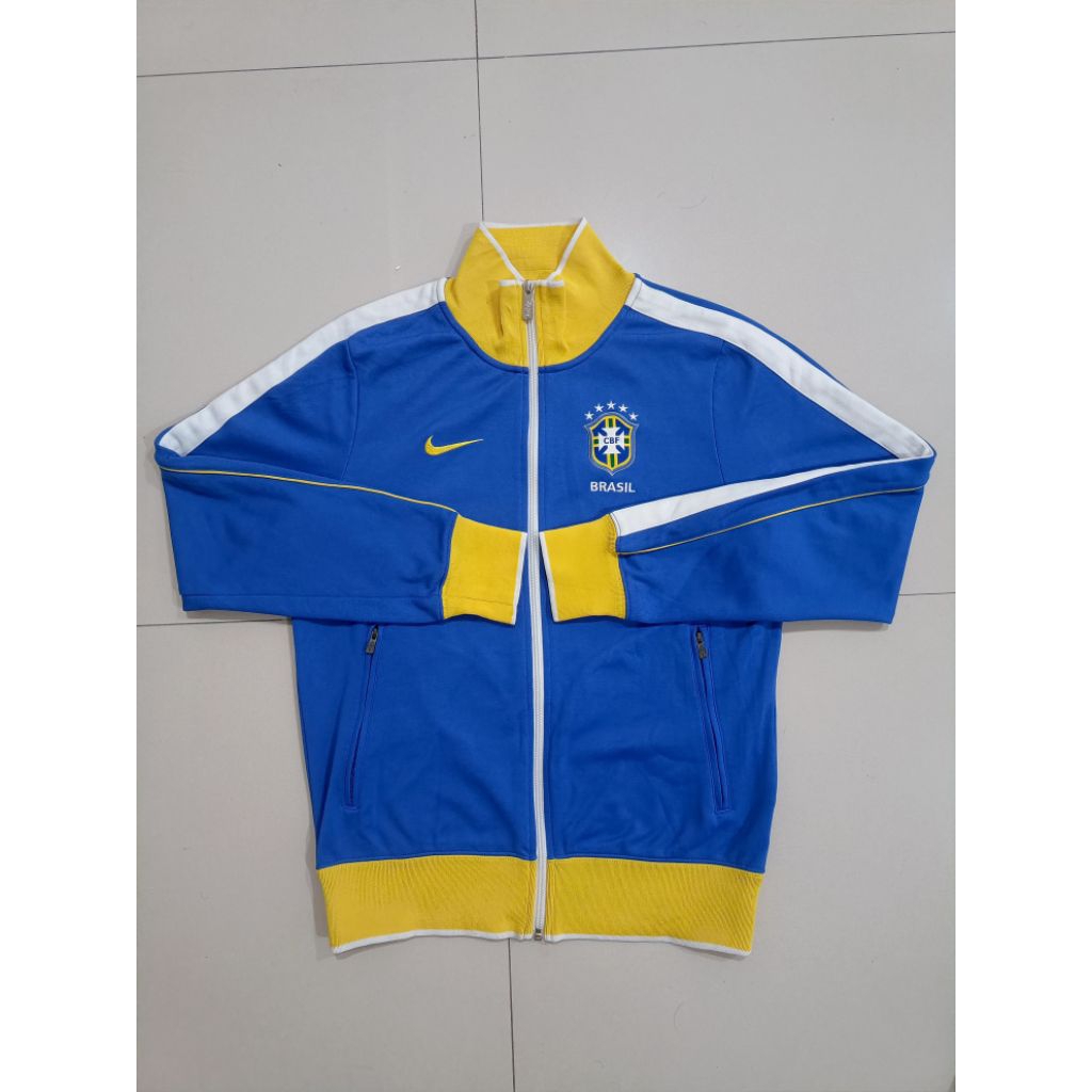 Tracktop Jacket x Bola - Nike N98 Brazil 2010 World Cup South Africa - Blue Yellow White