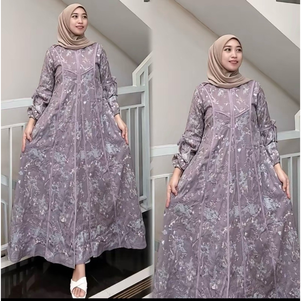 Gamis salvina jaguar katun bordir