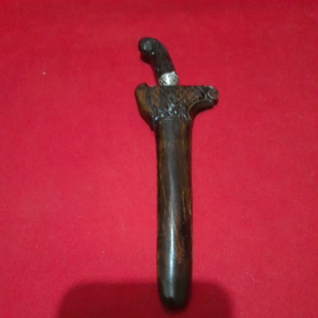 Keris Jimatan Nogo Kikik Luk 5 Sepuh Dwi Warno,Pamor Batu Lapak,Bendo Segodo