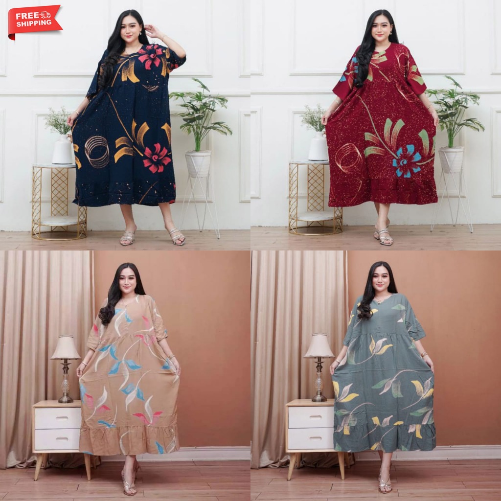 Daster Kekinian Terbaru Remaja Jumbo Ld 140 Rayon Lengan Pendek