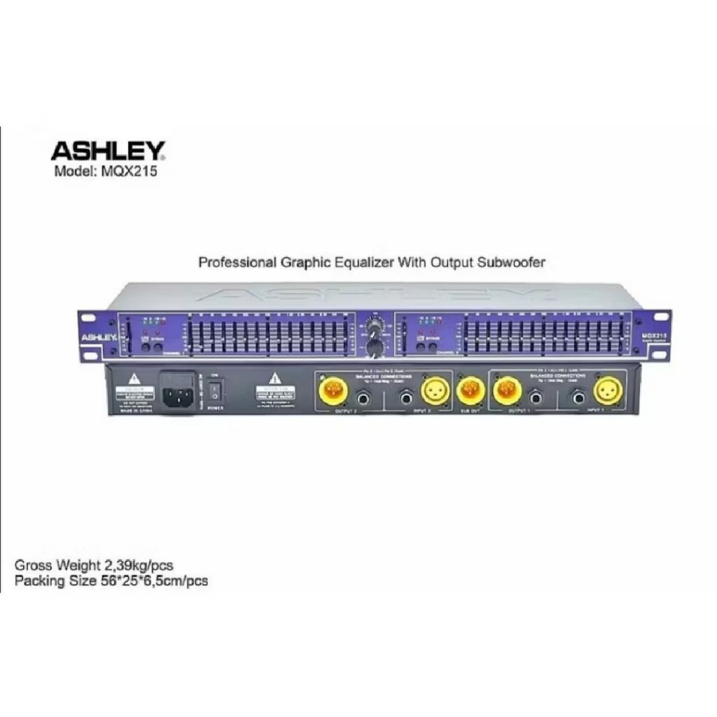 Equalizer Ashley MQX 215 - Equalizer Dual Channel 2x15 untuk Suara Lebih Jernih