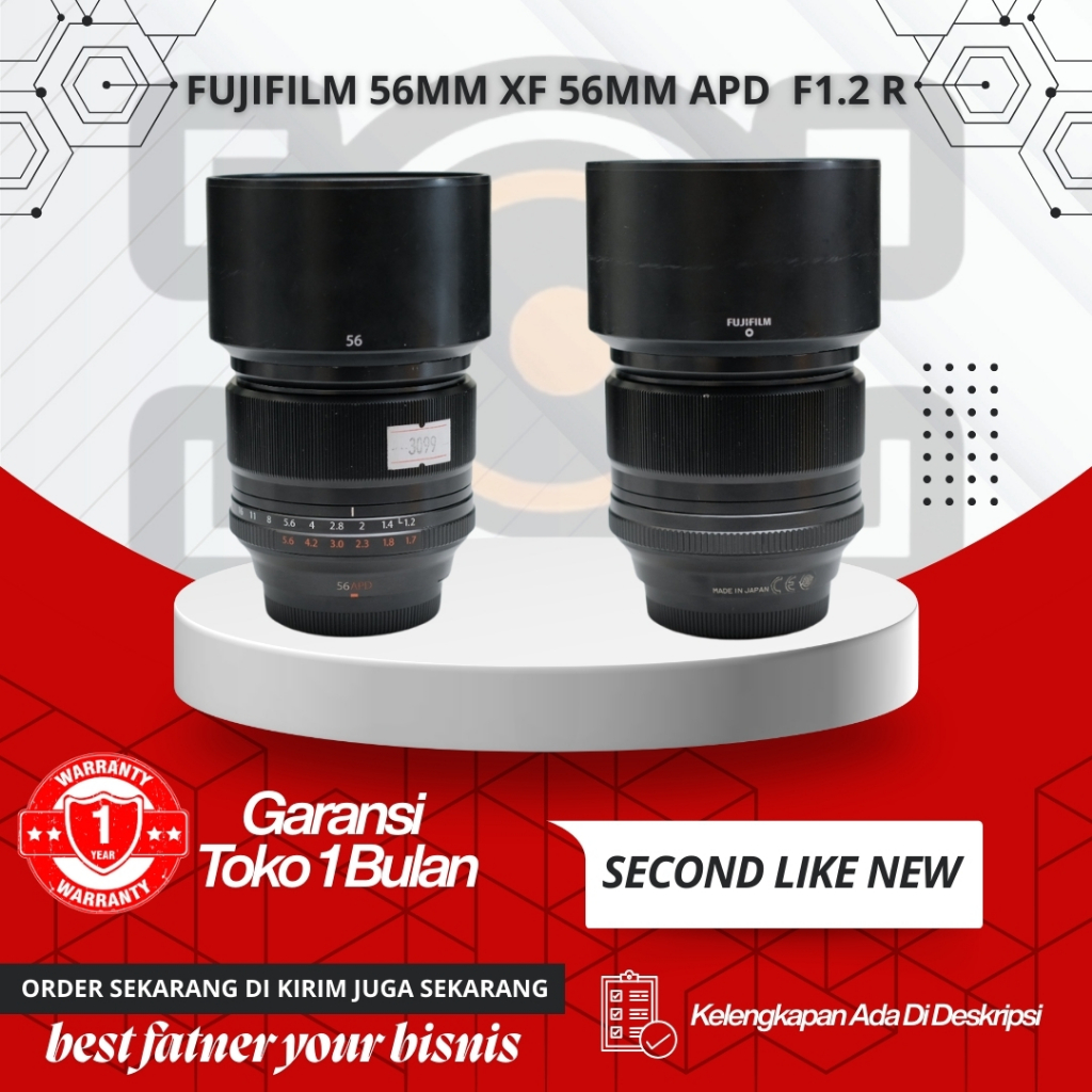 FUJIFILM 56MM XF 56MM APD  F1.2 R FUJINON MULUS TINGGAL PAKAI