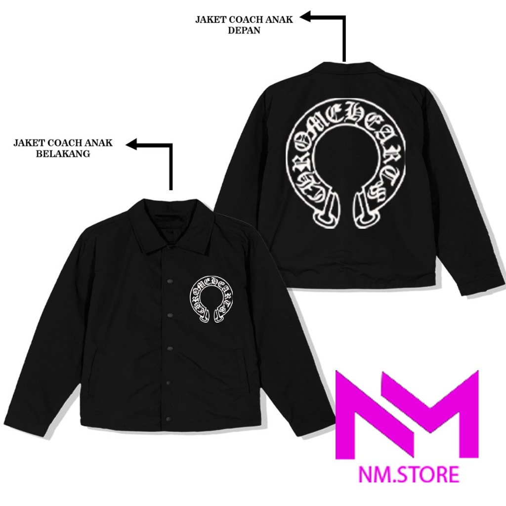 Bisa Cod Windbreaker Coach Jaket Anak ChromeHeart CH Outfit Kece unisex