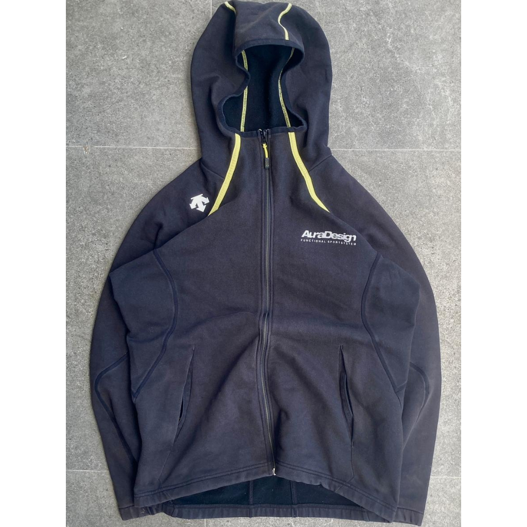 ZipHoodie Descente Black Yellow Original