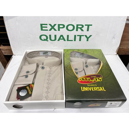 Baju koko ATLAS Univerasal original lengan panjang manset warna pria dewasa fashion muslim bamus kok