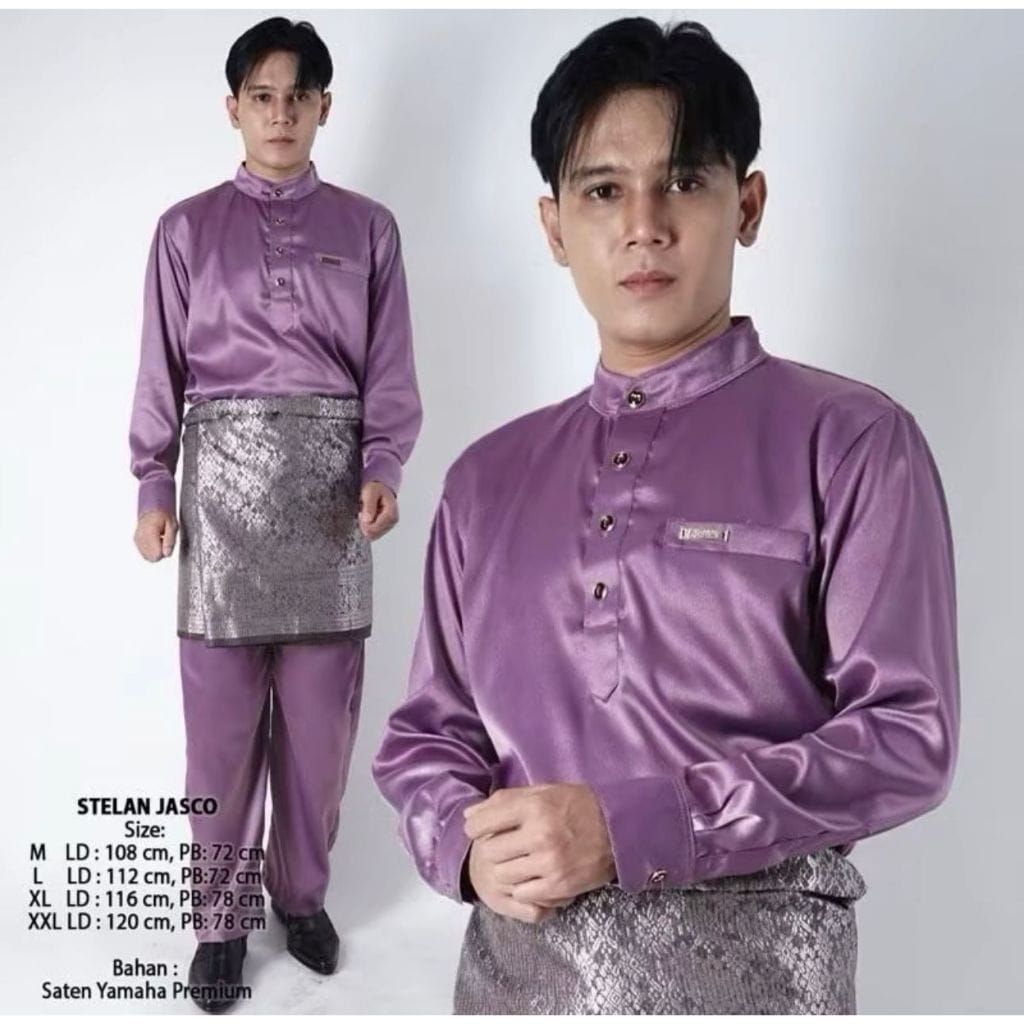 (COD) SATU Setelan Baju Celana Melayu Pria Teluk Belanga || Baju Adat Tradisional Malaysia || Stelan