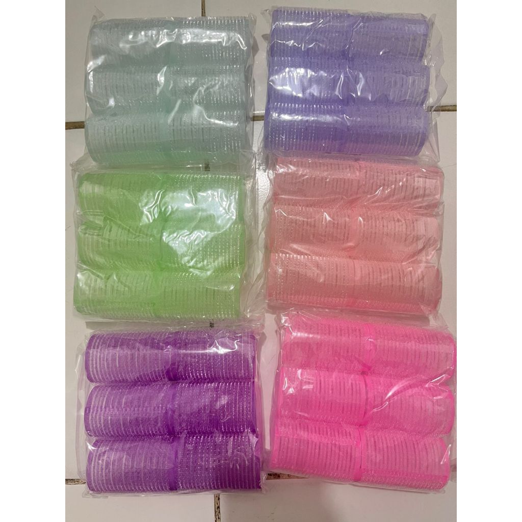 (6PCS) Roll Rambut Ukuran Kecil Warna Warni Praktis / Roll Rambut Poni