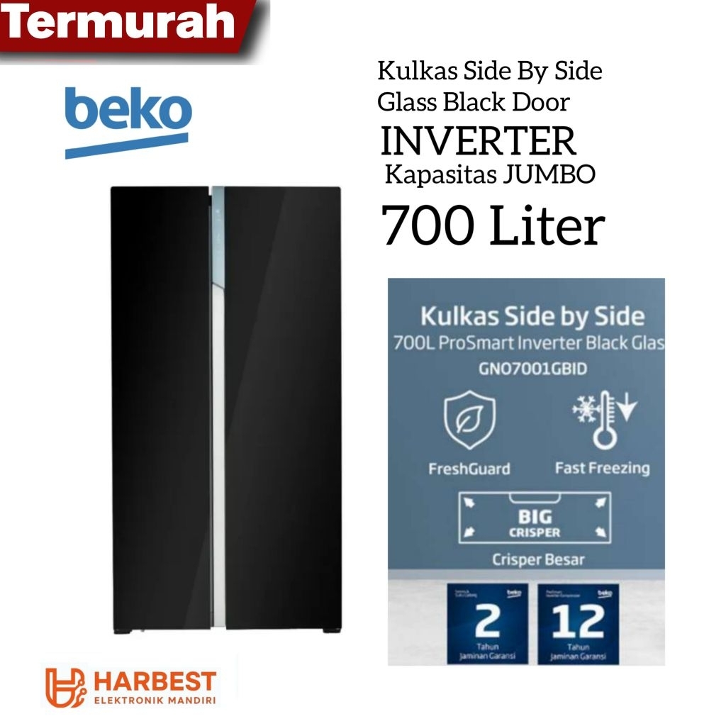 LIMITED EDITION BEKO Kulkas Side By Side BIG JUMBO 700 LITER INVERTER Beko Kulkas 2 Pintu 700 Liter 
