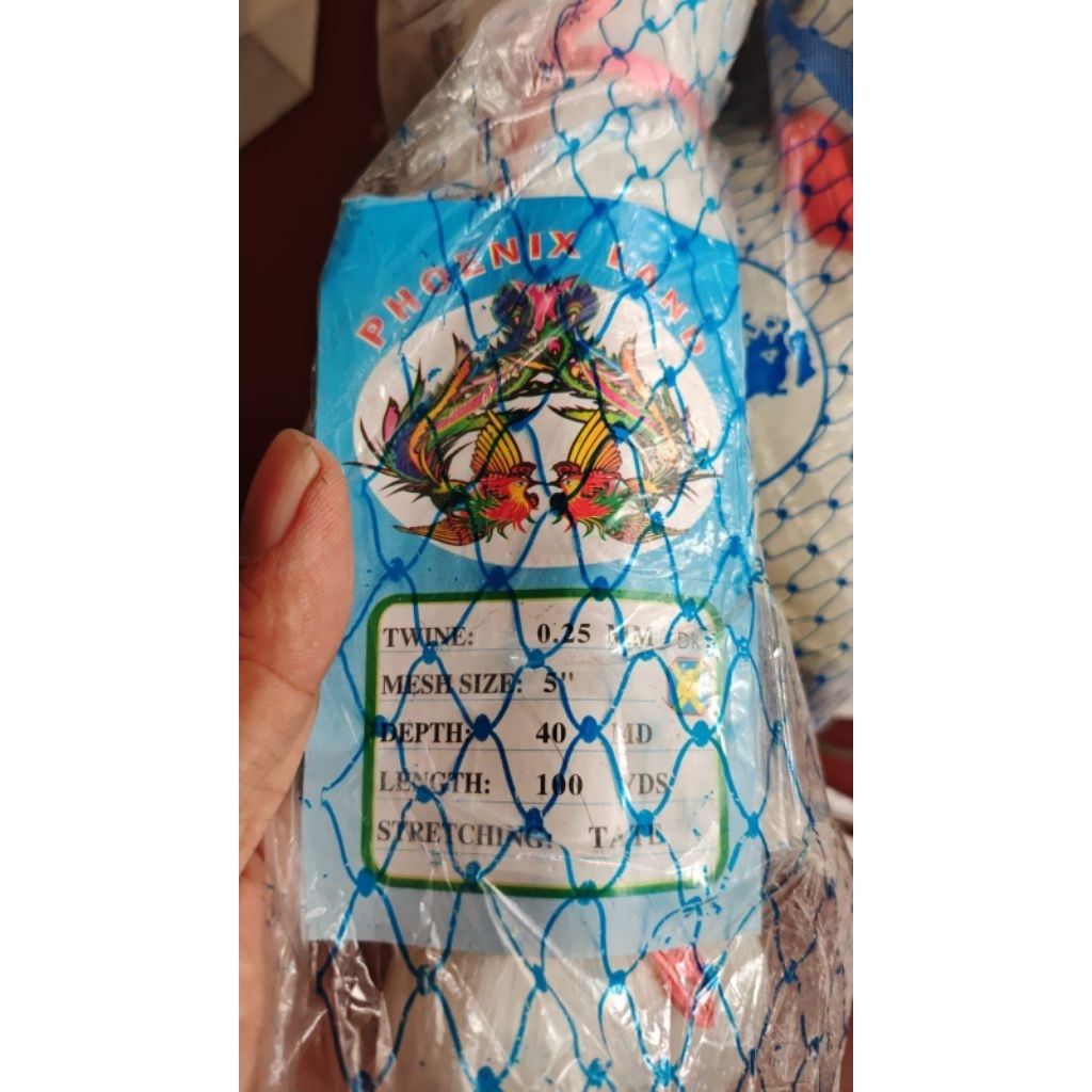 jaring ikan 5 inch 0.25 40md/100yds TATE / MELINTANG