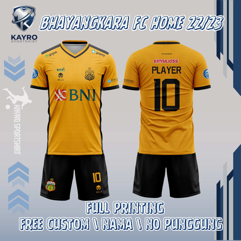 Jersey Bhayangkara FC Home 2022-2023 BRI LIGA 1 FULL PRINTING DRYFIT CUSTOM NAMESET ANAK DEWASA UNIS