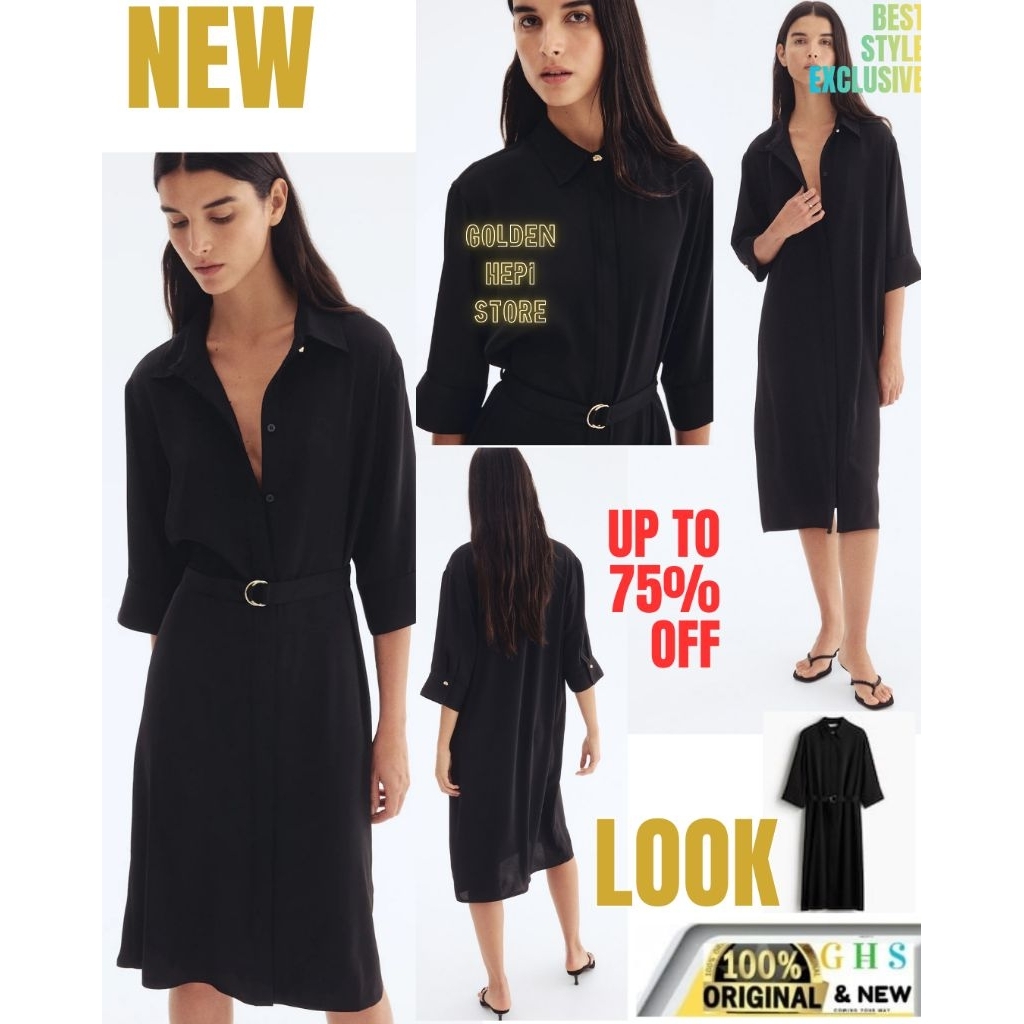 Dress H&M Satin Silk  Wanita Tunic Original Branded