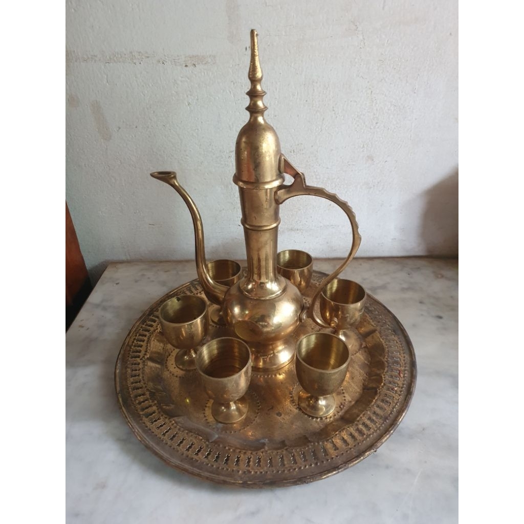 teko set kuningan antik