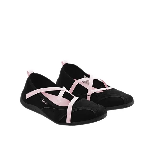 Sepatu Ballet Diadora Purlie Ballerina Women Lifestyle Shoes Black Original