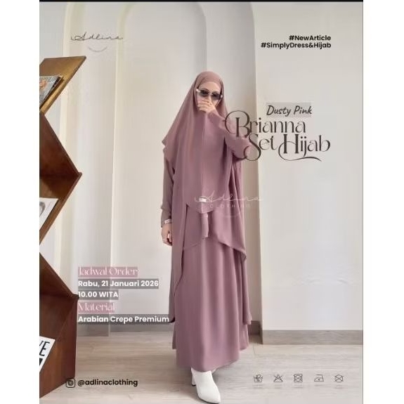BRIANNA SET HIJAB BY ADLINA CLOTHING