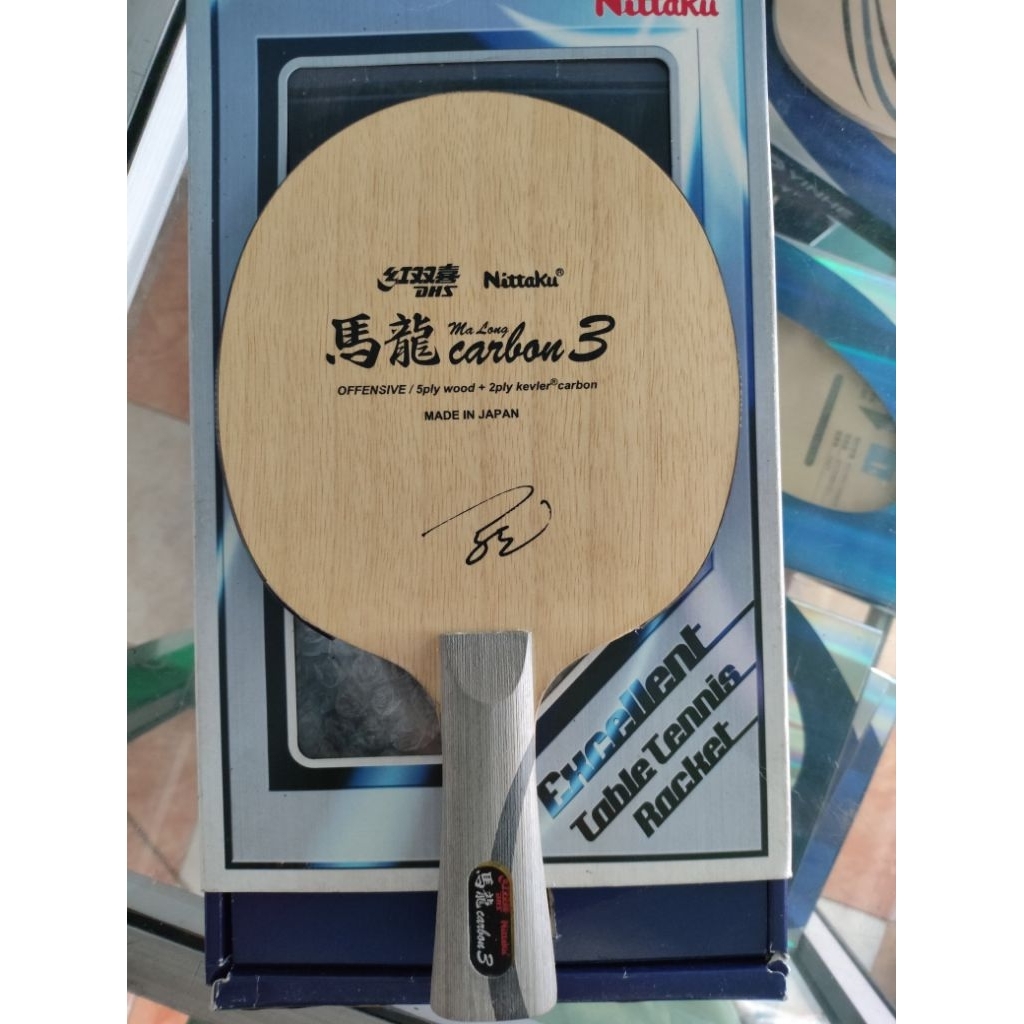 Bat tenis meja DHS Nittaku Ma Long Carbon 3