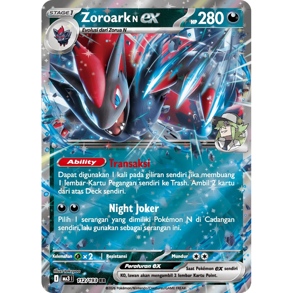 Zoroark N EX - Kartu Pokemon TCG Original Indonesia