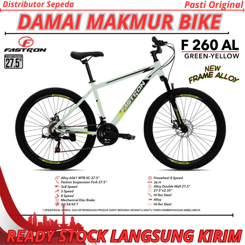 Sepeda Gunung MTB 26 27,5 Fastron F 260 AL ALLOY FRAME NEW