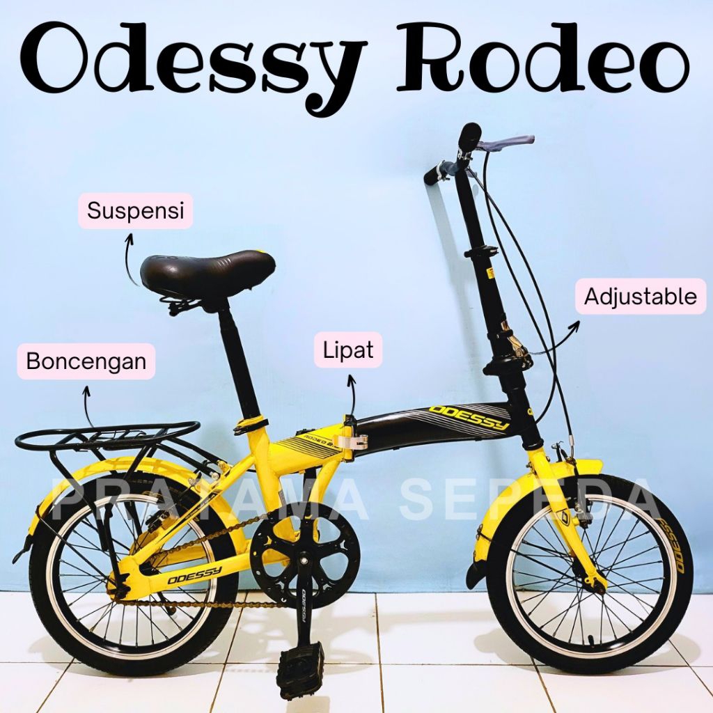 Sepeda Lipat Anak Remaja Dewasa 16 20 Inch Odessy Rodeo Rem Vbrake 1speed