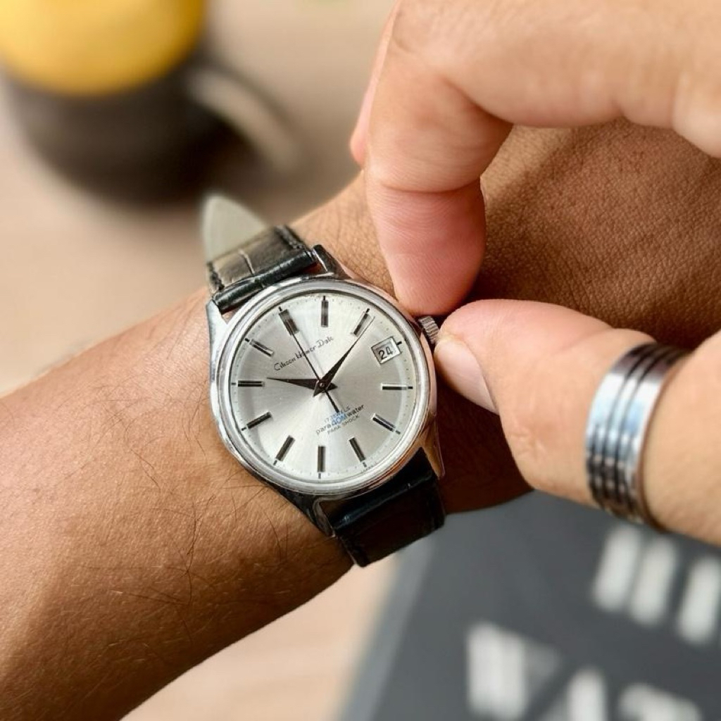 Jam tangan super langka citizen homer date. Super rare vintage citizen homer date 17 jewels parawate