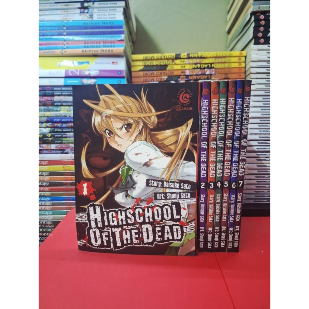 Komik Highschool of the Dead High School HOTD Set Tamat Vol 1 2 3 4 5 6 7