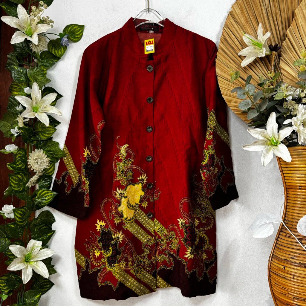 Tunik Batik Maroon Bali lestari