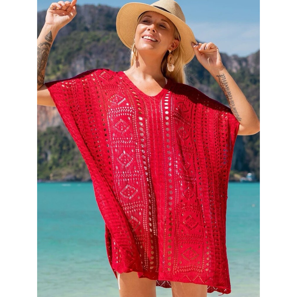 Melissa - Red cover up / beach wear