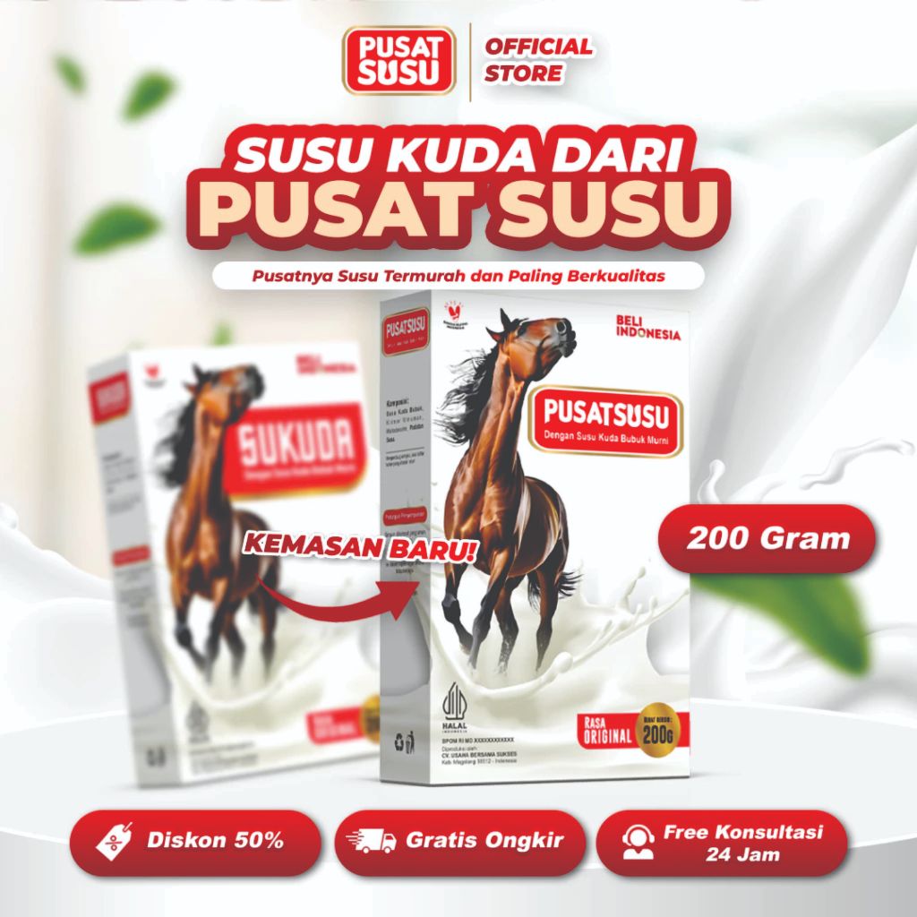 PUSAT SUSU - Susu Kuda Liar Lombok Murni Kolostrum 200 Gram