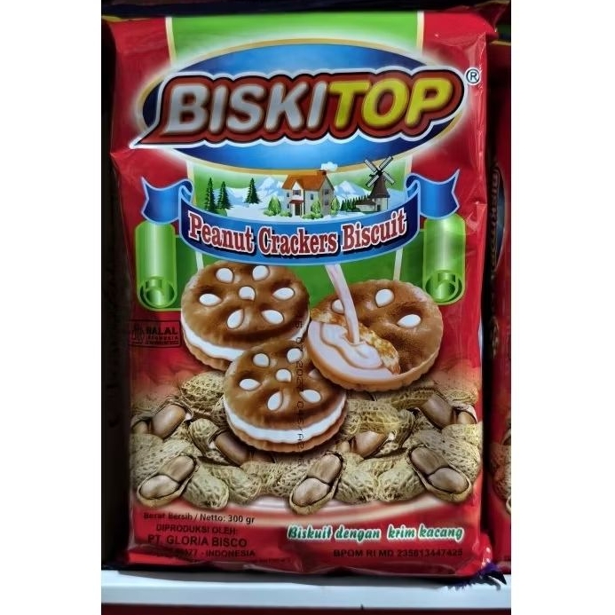 Biskitop Isi Selai Kacang 300g