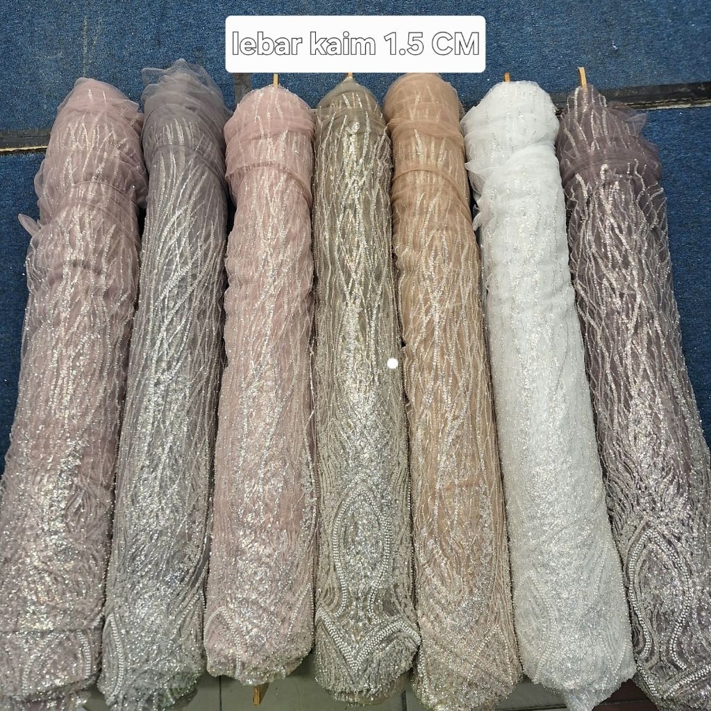 kain tile payet aksesoris import premium/ kain tile payet askesoris mewah