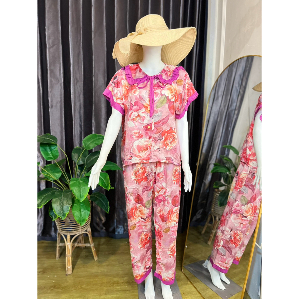 Nareswari Kanaya Set / Setcel wanita / One set rayon / Setelan celana panjang