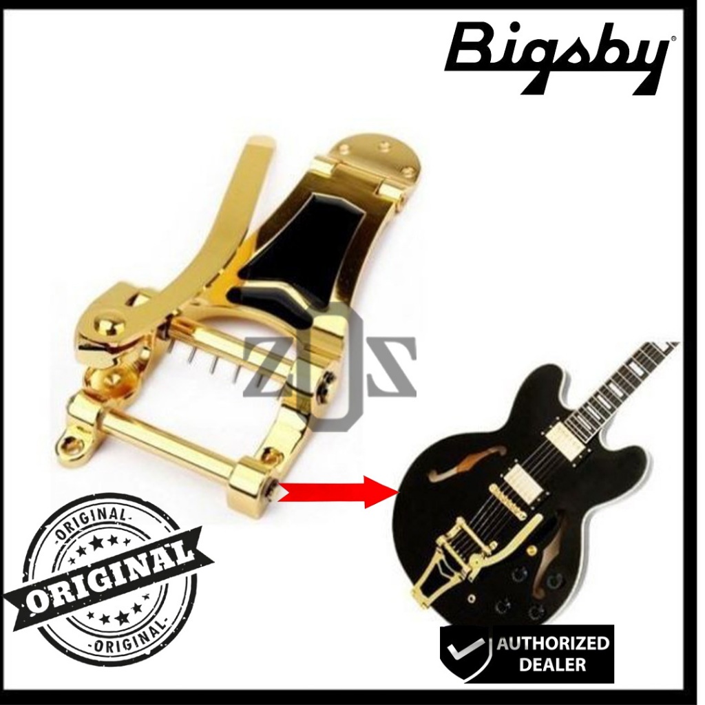 Bridge Tremolo Tailpiece Vibrato Gitar Bigsby B700 Gold