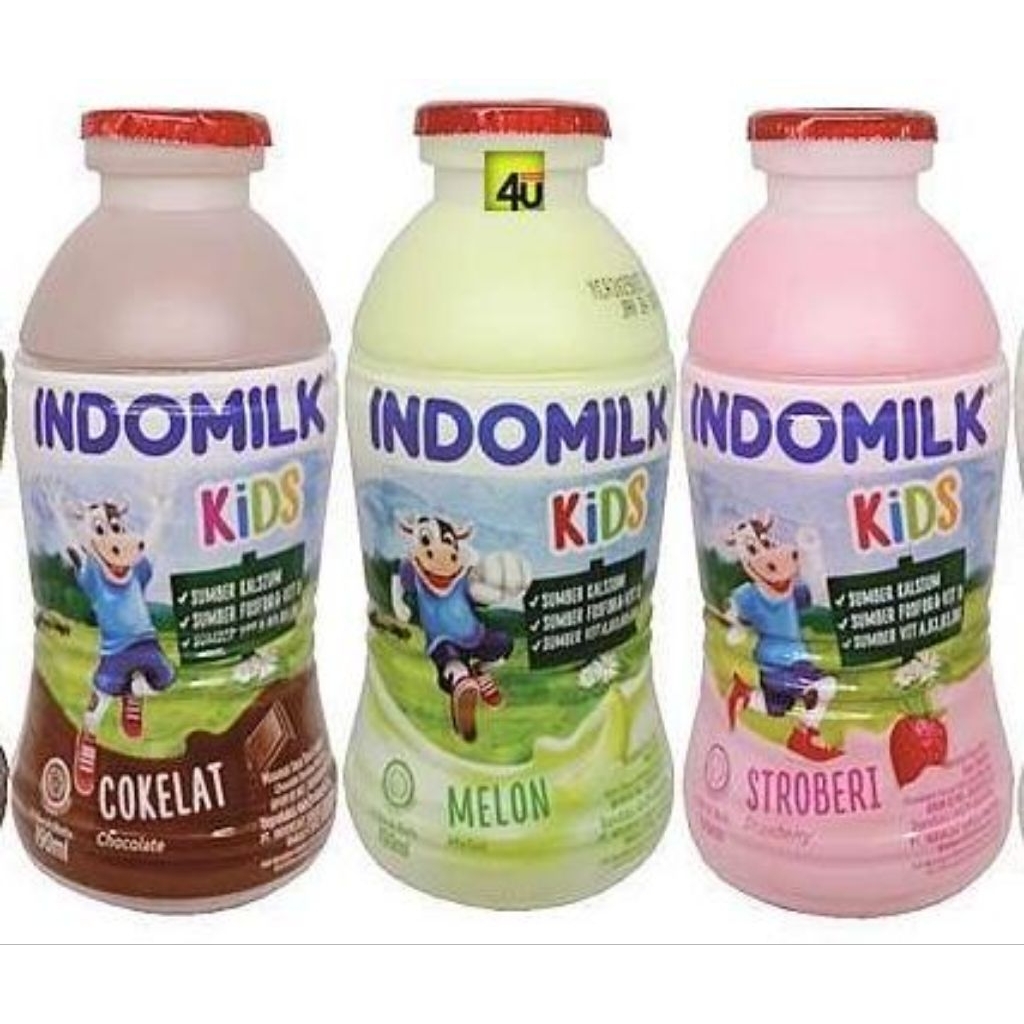 Indomilk Susu Cair Botol 190ml - Tinggi Kalsium, Fosfor, dan Vitamin D