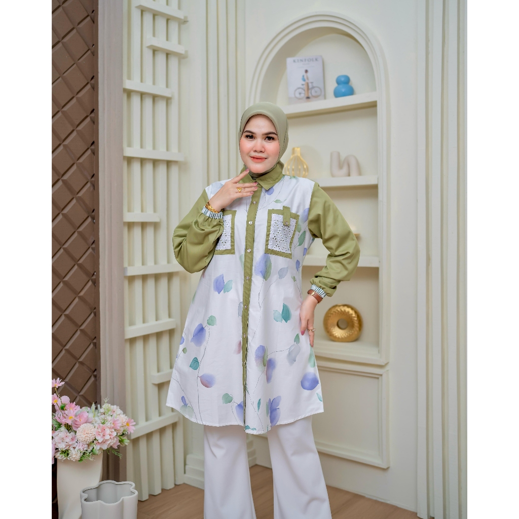 TUNIK katun jepang original motif printing terbaru Rubama