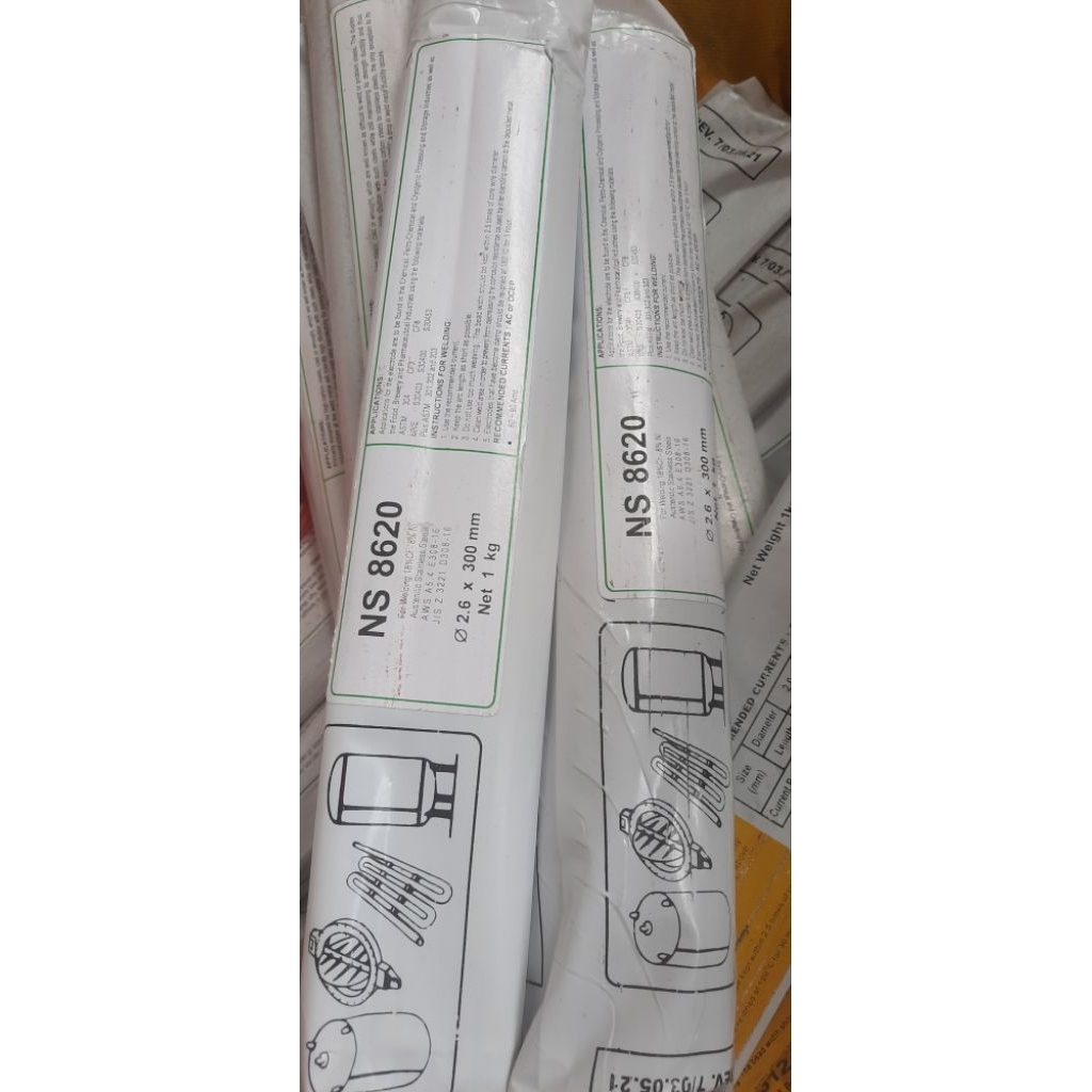 KAWAT LAS STAINLESS STEEL NIKKO STEEL NS-8620 AWS E308-16 Size. 3.2MM HARGA 1KG
