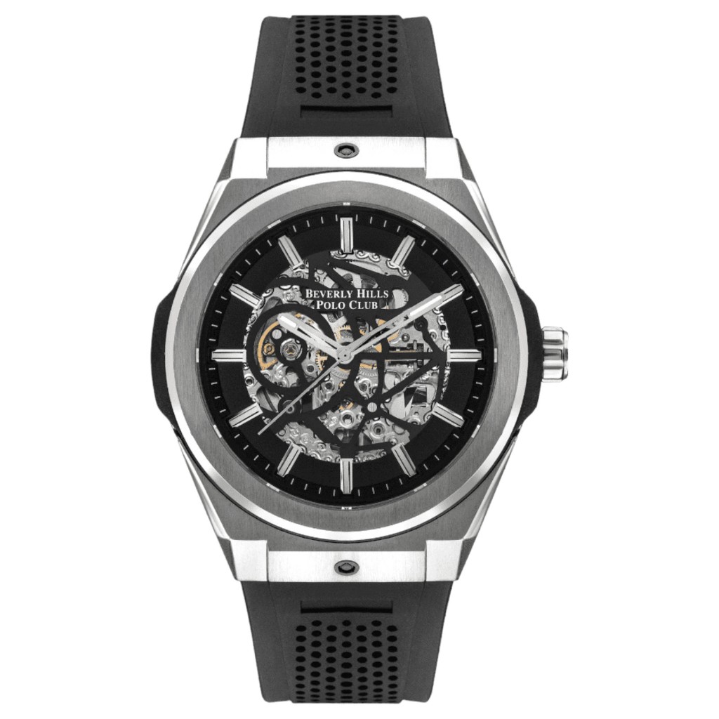 Galery Jam Tangan Beverly Hills Polo Club BP3315X.351 Automatic Black Rubber Strap
